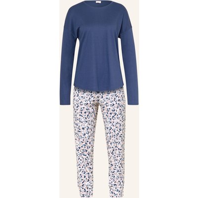 Mey Schlafanzug Serie Soft Leo blau