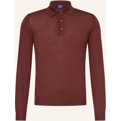 Fedeli Strick-Poloshirt braun