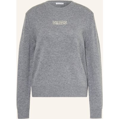 Mrs & Hugs Pullover Mit Pailletten grau