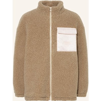 Fendi Teddyfell-Jacke beige