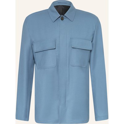 Lardini Flanell-Overjacket blau