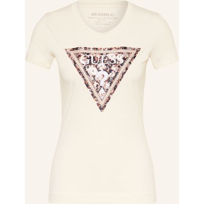 Guess T-Shirt Mit Nieten weiss
