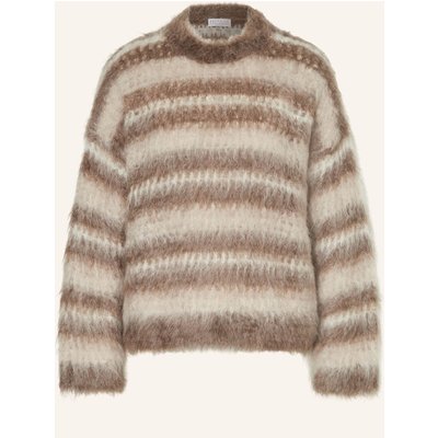 Brunello Cucinelli Mohair-Pullover braun