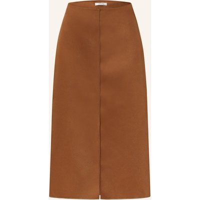 Dorothee Schumacher Satinrock Shiny Statement braun