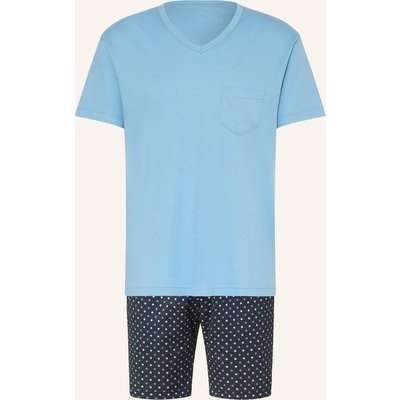 Calida Shorty-Schlafanzug Relax Streamline blau