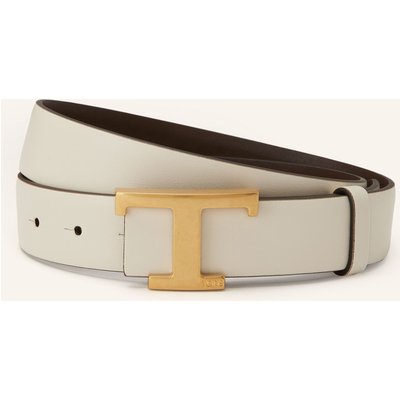 Tod's Ledergürtel Zum Wenden weiss