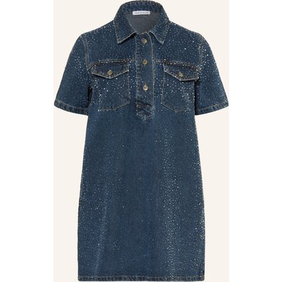 Mrs & Hugs Jeanskleid Mit Schmucksteinen blau