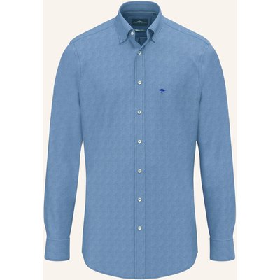 Fynch-Hatton Hemd Regular Fit In Jeansoptik blau