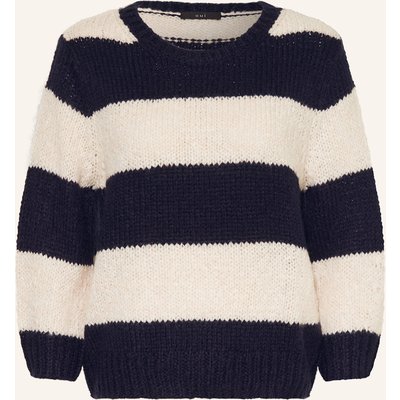 Oui Pullover Mit 3/4-Arm blau