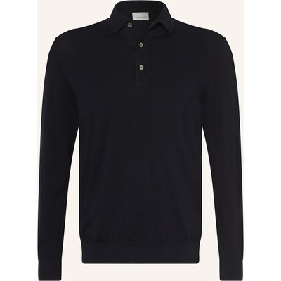 Profuomo Strick-Poloshirt blau
