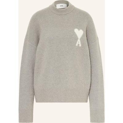 Ami Paris Pullover Mit Alpaka grau