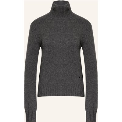 Ami Paris Cashmere-Pullover grau