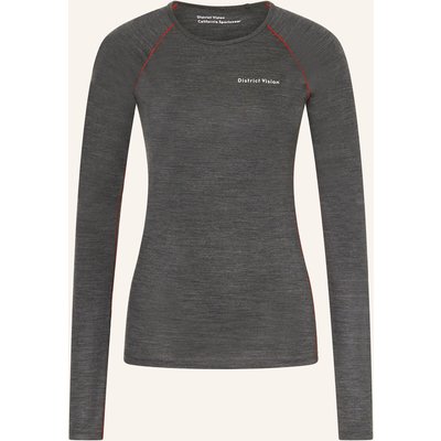 District Vision Longsleeve Merino Aus Merinowolle grau