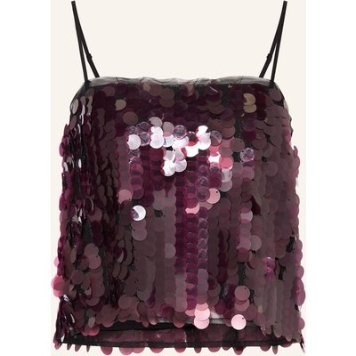 Mrs & Hugs Top Mit Pailletten rot