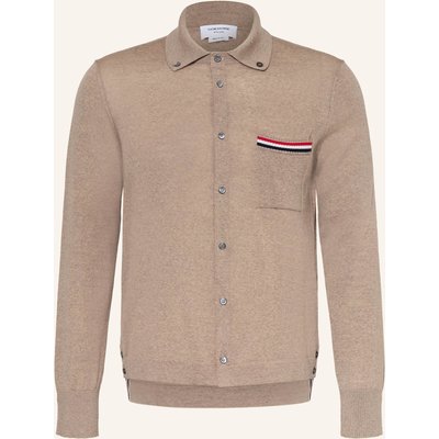 Thom Browne. Strickjacke beige