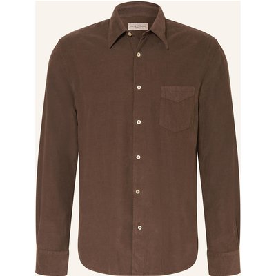 Officine Générale Cordhemd Benoit Comfort Fit braun