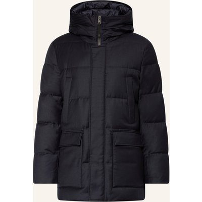 Duno Daunenparka Aus Wolle blau