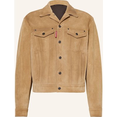 dsquared2 Lederjacke Jean beige