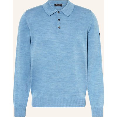 Maerz Muenchen Strick-Poloshirt blau