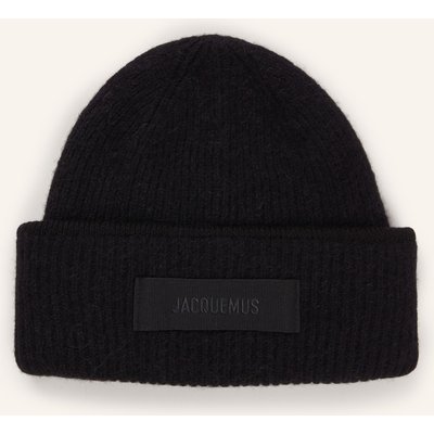 Jacquemus Mütze Le Bonnet Gros Grain Mit Alpaka schwarz