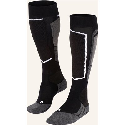 Falke Skisocken sk2 Wool Aus Merinowolle schwarz