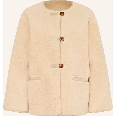 Mrs & Hugs Teddyfell-Jacke beige