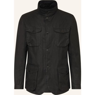 Barbour Fieldjacket Ogston Wax schwarz