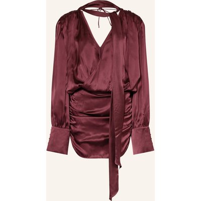 Rotate Cocktailkleid Aus Seide Mit Abnehmbarer Schluppe rot
