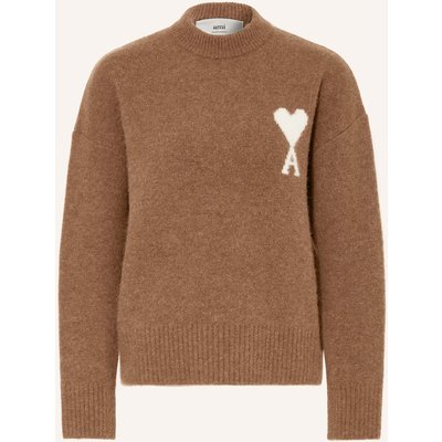 Ami Paris Pullover Mit Alpaka braun