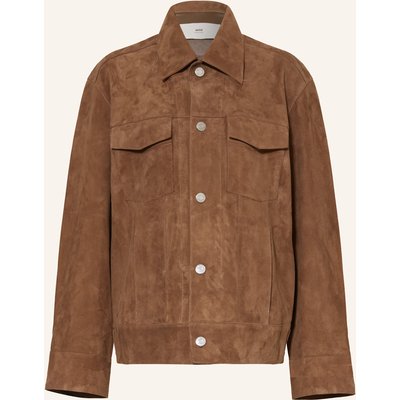 Ami Paris Leder-Overjacket braun