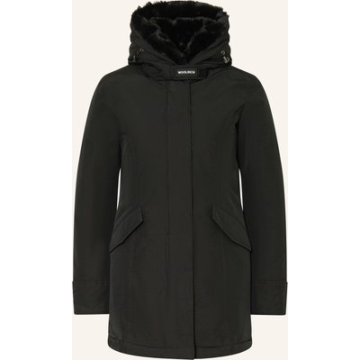Woolrich Daunenjacke Beaker Mit Kunstpelz schwarz