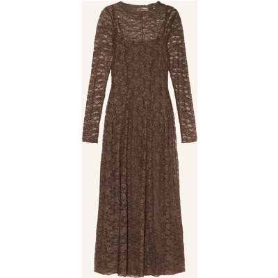 Rich & Royal Kleid Aus Lochspitze braun