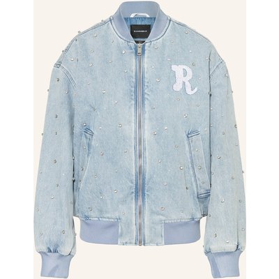 Elias Rumelis Jeansblouson Isla Mit Schmucksteinen blau