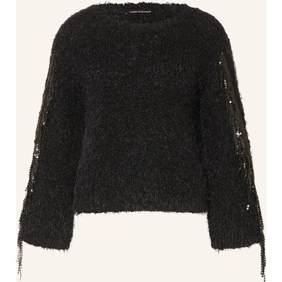 Luisa Cerano Pullover Mit Pailletten schwarz