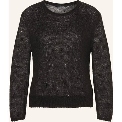 Luisa Cerano Pullover Mit Pailletten schwarz