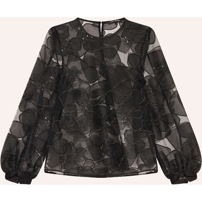 Luisa Cerano Blusenshirt Mit Pailletten schwarz