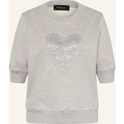 Grace Sweatshirt Mit Schmucksteinen Und Glitzergarn silber