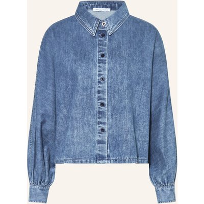 Mrs & Hugs Jeansbluse blau