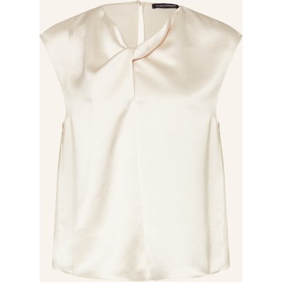 Luisa Cerano Blusentop Aus Satin weiss