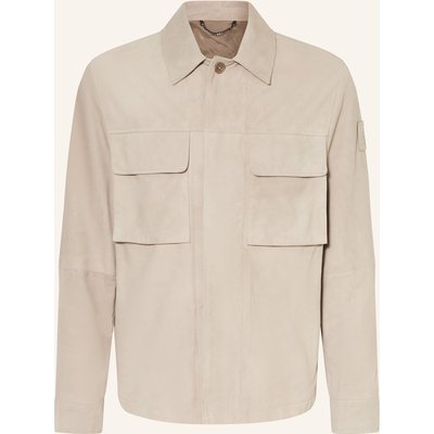 Belstaff Leder-Overjacket Waymark beige