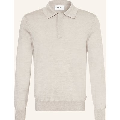 Nn.07 Strick-Poloshirt Emerson Regular Fit beige