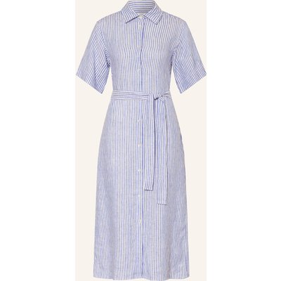 Gant Hemdblusenkleid Aus Leinen blau