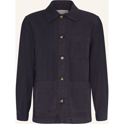 Gant Overshirt Mit Leinen blau