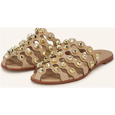 Carrano Mules Mit Nieten beige