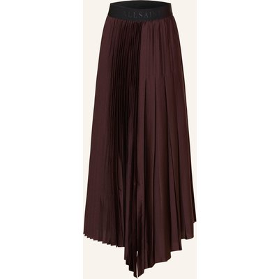 Allsaints Plisseerock Jax rot
