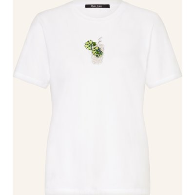 Marc Aurel T-Shirt Mit Schmucksteinen weiss