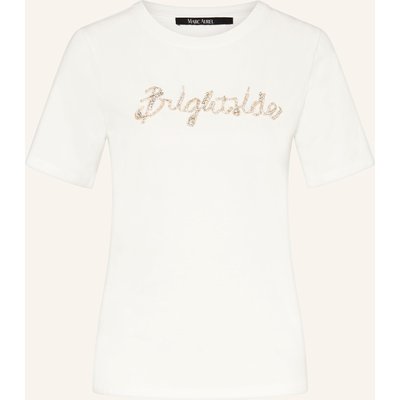 Marc Aurel T-Shirt Mit Schmucksteinen weiss