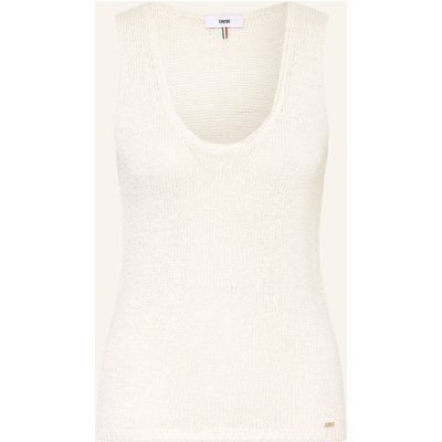 Cinque Stricktop Ciliv Mit Leinen weiss