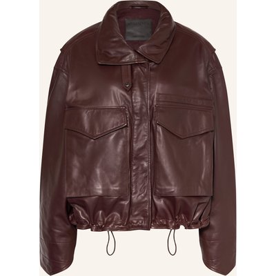 Allsaints Lederjacke Clay rot