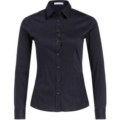 Soluzione Hemdbluse Aus Jersey blau